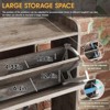 Narrow Shoe Rack Cabinet with Flip Drawers, Hidden Golden Handles - 4 of 4