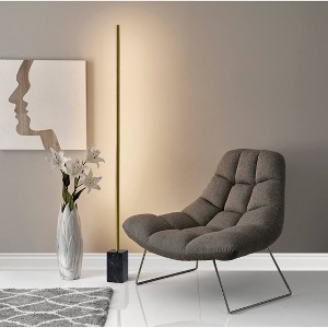 Adesso LED Felix Wall Washer Brass (Includes LED Light Bulb): Minimalist Design, Dimmable Ambient Lighting, ETL Listed - 1 of 4