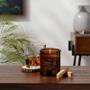 Lidded Glass Jar Crackling Wooden Wick Candle Whiskey & Oak - Threshold™ - image 2 of 3