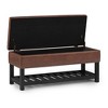 Riley Storage Ottoman Bench Faux Leather - WyndenHall - 2 of 4
