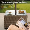 XIZZI Outdoor Coffee Table with Umbrella Base Insert, All-Weather Wicker Patio Table with Center Umbrella Hole, Square/Rectangle Garden Table Design - 4 of 4