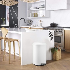 8 Gallon/ 30L Kitchen Trash Can, Stainless Steel Garbage Can with Soft-Close Lid and Foot Pedal, Step-On Waste Bin - 1 of 4
