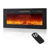 GustoWave 88" Smart Electric Fireplace, Wall-Mounted Heater with 12 Adjustable Flame Flicker Effects,for Bedroom and Living Room Use - 2 of 4