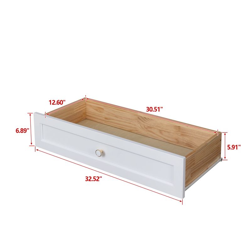 Modern 6/4/7 Drawer Dresser with Wooden Leg and Retro Round Pull Handle - ModernLuxe, 5 of 13