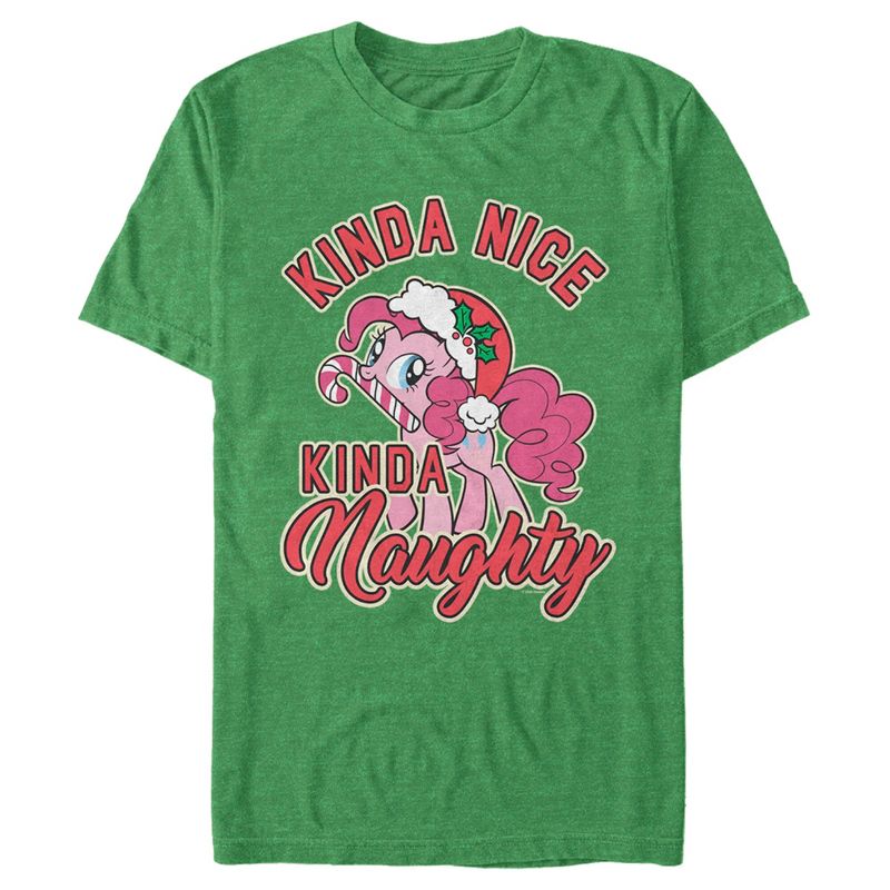 Men's My Little Pony: Friendship is Magic Christmas Pinkie Pie Naughty or Nice T-Shirt, 1 of 5