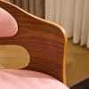 Karl Home | Ring-Shaped Wooden Back Office Chair With Foot Spikes And Wheels - 4 of 4