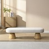 NicBex Modern Mushroom-Shaped Boucle Ottoman Dining Bench with Sturdy Wooden Base,Upholstered Long Bench for Living Room,Bedroom - 2 of 4