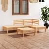 vidaXL 5 Piece Outdoor Patio Lounge Set in Solid Pinewood - Versatile, Durable, Easy to Maintain, DIY Assembly, Rustic Pallet Design - 2 of 4