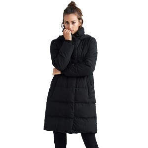 ellos Plus Size Long Hooded Puffer - 1 of 4
