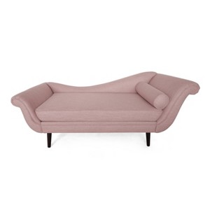Calvert Contemporary Chaise Lounge with Scroll Arms - Christopher Knight Home - 1 of 4
