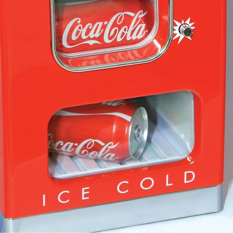 Coca-Cola Vending Machine Mini Fridge 12V DC 110V AC 10 Can Cooler - Red, 5 of 8