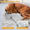 Angel Sar Gray Plush Calming Dog Couch Bed with Anti-Slip Bottom, Removable Washable Cover for Small Medium Large Dogs - 4 of 4