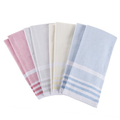 Hastings Home Kitchen Dish Cloth- Set of 16- 12.5x12.5- Absorbent 100  Percent Cotton Wash Cloths-Modern Circle Pattern Weave in 4 Solid Colors-  by Hastings Home in the Kitchen Towels department at