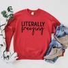 Simply Sage Market Women's Graphic Sweatshirt Literally Freezing Cursive - 3 of 3