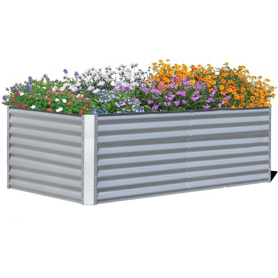 Sevobal Planters Raised Garden Bed Outdoor Planter Garden Boxes Large Planter Box for Garden Vegetable Fruit Flower, Gray, 70.87"*35.43"*23.62"