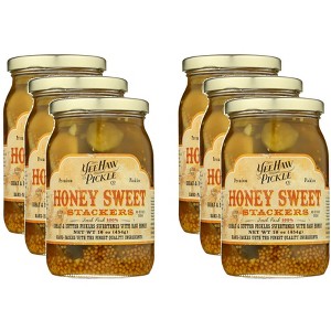 Yee Haw Pickle Company Honey Sweet Stackers - Case of 6 - 16 oz - 1 of 2