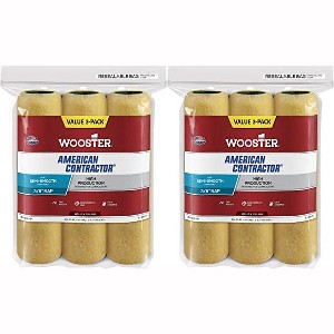 Wooster Genuine 9" American Contractor 3/8" Nap 2 Sets Of 3-Pack Roller Cover # R568-9-2PK - 1 of 1