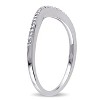 EVERLY JEWELRY | 10K White Gold 1/10 CT TW Ladies Diamond Curved Wedding Band - 2 of 3
