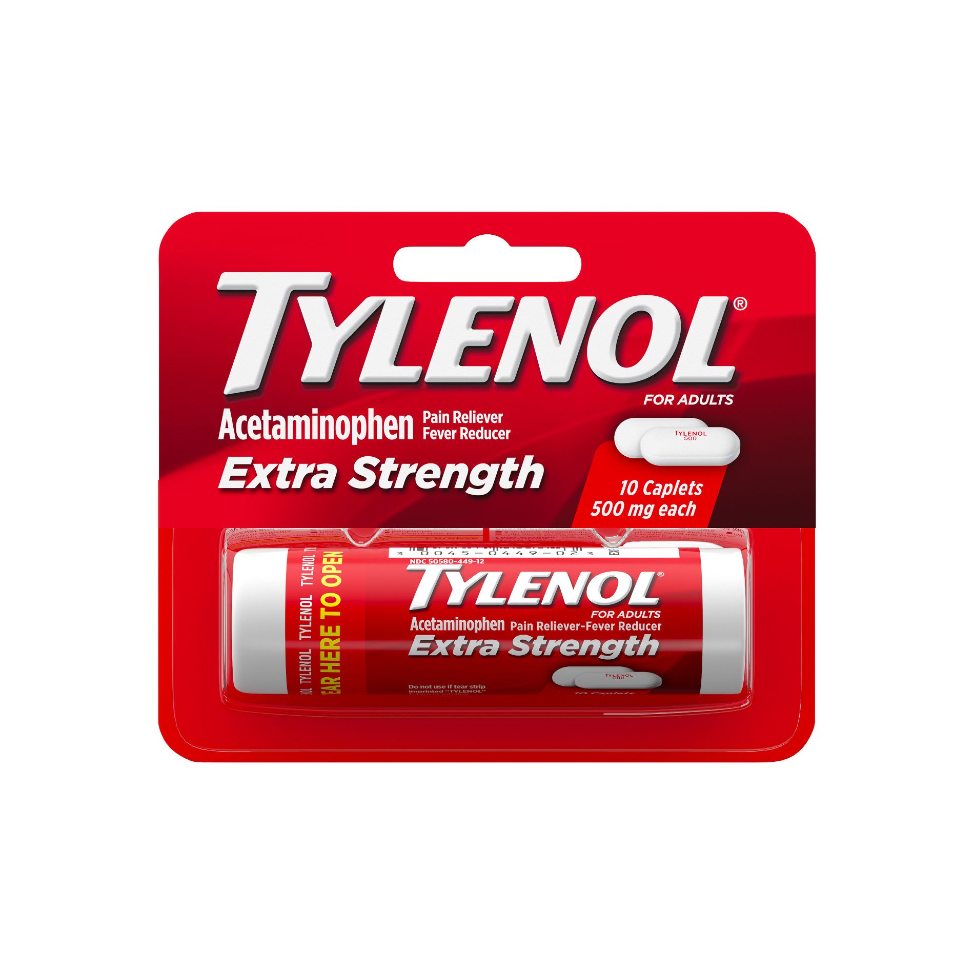 Tylenol Extra Strength Pain Reliever Caplets - Acetaminophen - 10ct