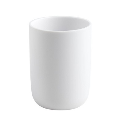 White Matte Plastic 3-Piece Bathroom Accessory Set