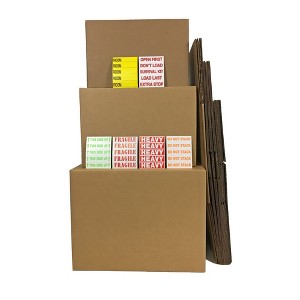 UBMOVE By uBoxes Moving Kit #1 10 Small/Medium/Large Combo Boxes With Room Labels - 1 of 4