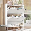 ZHUTA Shoe Cabinet with 2 Flip Drawers,Shoe Storage Cabinet for Entryway,Freestanding Shoe Cabinet Organizer with Open Storage - 4 of 4