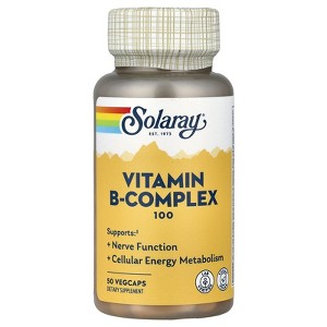 Solaray Vitamin B-Complex 100, 50 VegCaps - 1 of 4
