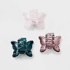 Clear Butterfly Mini Claw Hair Clip Set 10 pc - Wild Fable™ Pink/Purple/Black - 2 of 3