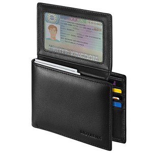 Leather Wallets for Men, Genuine Leather Mens Wallet Bifold Rfid Blocking with 2 ID Windows - 1 of 4