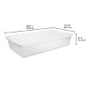 41 Quart Clear Plastic Storage Container with Snap-On Lid, White 4Pack - 2 of 3