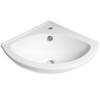 ALFI ABC120 White 22inches Corner Wall Mounted Ceramic Sink with Faucet Hole - 3 of 4