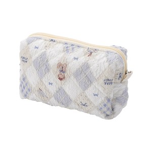 Unique Bargains Diamond-shaped Makeup Bag Blue 1 Pc - 1 of 4