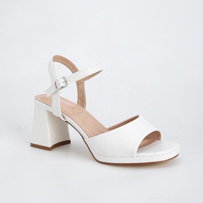 Berness Women's Amos Faux Leather Platform Block Heels