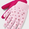 Girls' 2pk Value Glove - Cat & Jack™ Pink - 2 of 3
