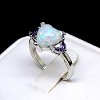 Milana Statement Ring Purple Cz Heart Fire Opal for Women Ginger Lyne Collection - image 3 of 4