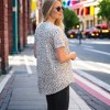 Amaryllis Women's Short-Sleeve Casual V-Neck Leopard Print Soft High Low Tee Bold Pattern - 4 of 4