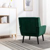 NicBex Modern Soft Accent Chair Wood Frame Ergonomics Lounge Chair Modern Reading Chair Comfy Chair for Living Room, Blue - 4 of 4