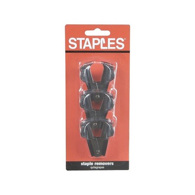 Staples Claw Staple Removers Black 3/Pack (10583) 482920