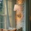 LLHZSY Mid-century Wall Light Sconces with Conical Fabric Shade - 2 of 4
