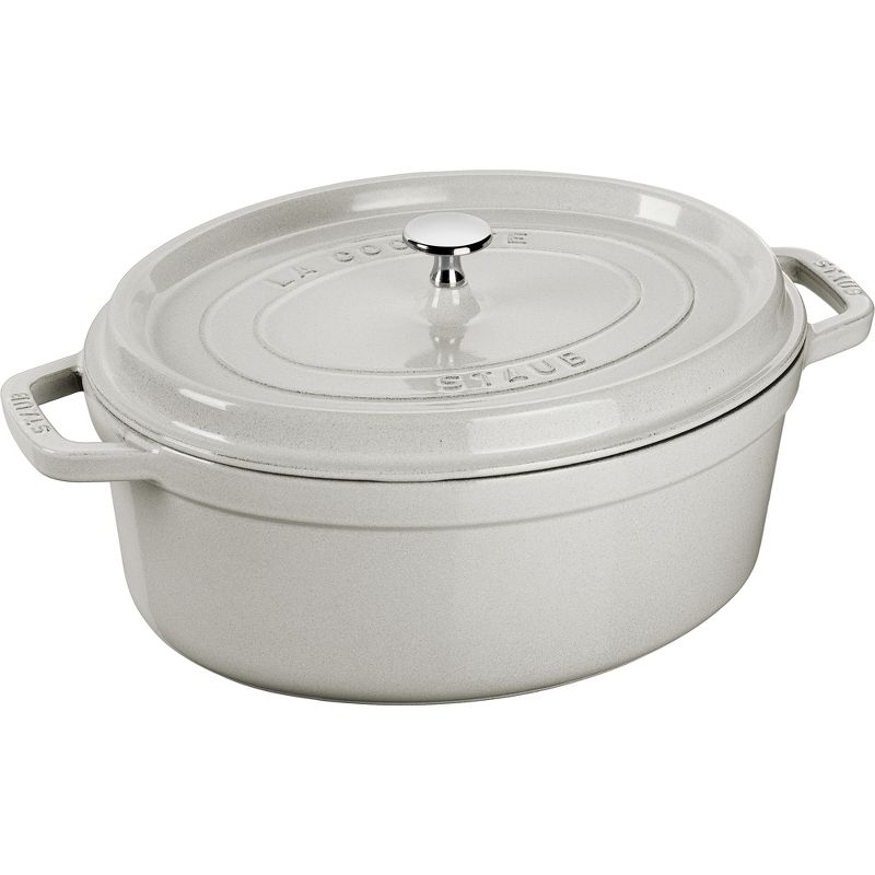 STAUB Cast Iron Oval Cocotte, Dutch Oven, 5.75-quart, serves 5-6, Made in France, 1 of 6