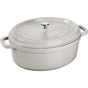 STAUB Cast Iron Oval Cocotte, Dutch Oven, 5.75-quart, serves 5-6, Made in France