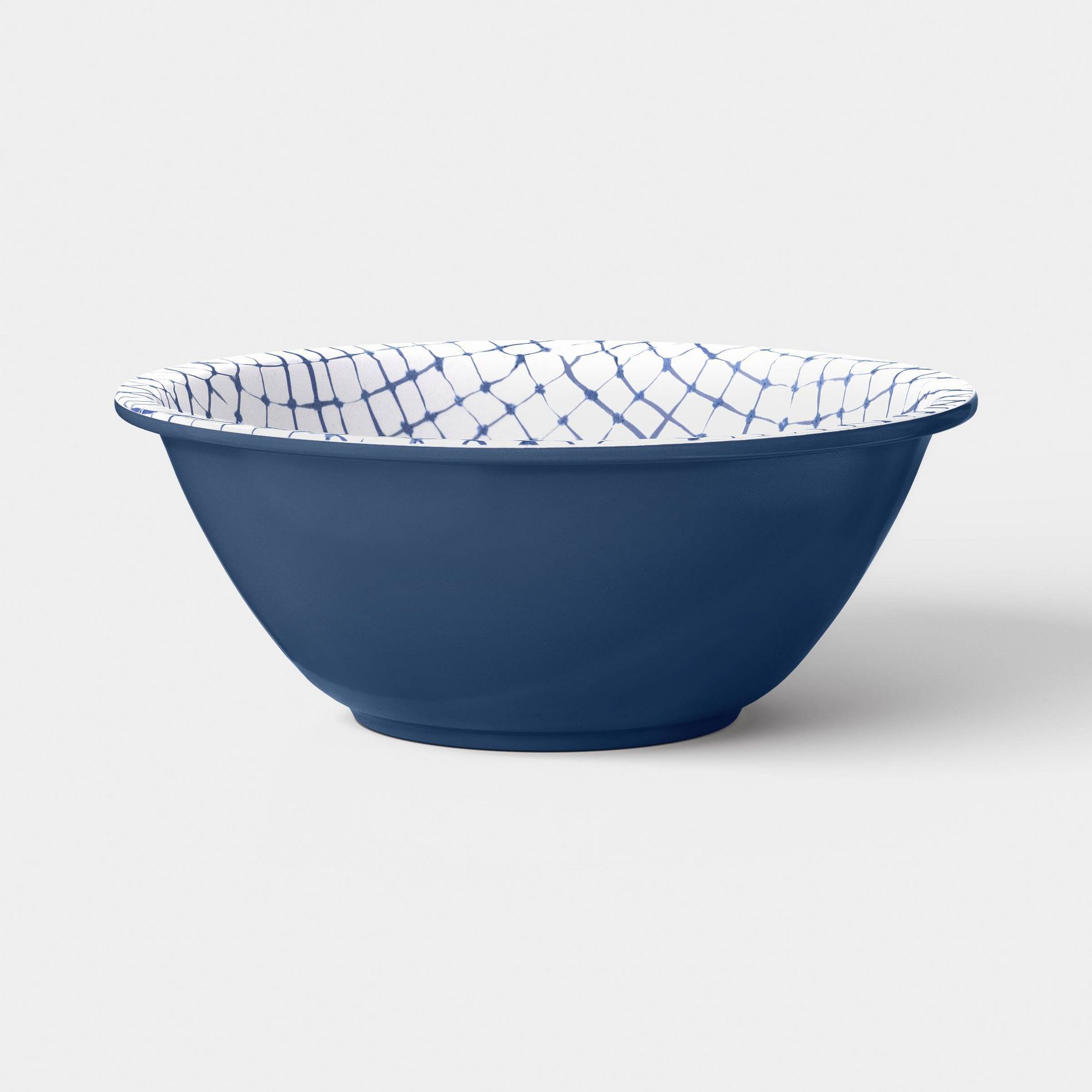 Melamine Net Patterned Cereal Bowl Blue - Room Essentials™