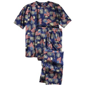 KingSize Men's Big & Tall Lightweight Cotton Novelty PJ Set - 1 of 3
