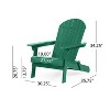GDFStudio Cartagena Outdoor Acacia Wood Adirondack Chair - 3 of 4
