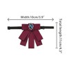 INSPIRE CHIC Women's Rhinestone Ribbon Pre-tied Bowknot Ties Brooch - 2 of 4