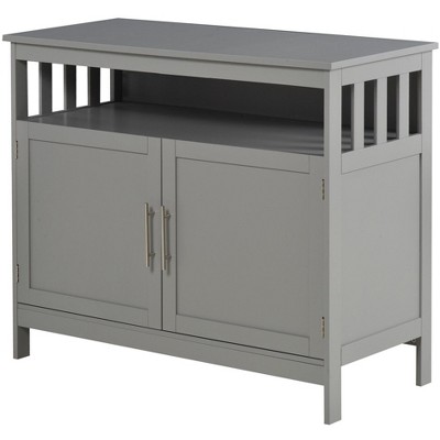 NicBex Large Capacity Sideboard Buffet Cabinet with Open Storage Shelf Modern Kitchen Coffee Bar Cabinet with Adjustable Shelves for Living Room