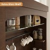 Nasitip Coffee Bar Cabinet with LED Lights, 72''Tall Buffet Cabinet with Microwave Stand,Wine Rack,Glass Shelf for Dining Room - 2 of 4