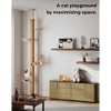 Sandinrayli Floor-to-Ceiling Cat Tree, adjustable (89-112 inches), sturdy 5-tier tower for large cats. - 4 of 4