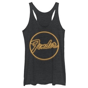 Women's Fender Neon Logo Racerback Tank Top - 1 of 4