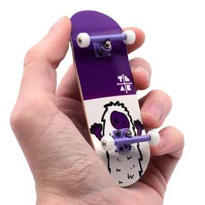 Teak Tuning Pro 32mm Fingerboard Complete - 5 Ply Wood Deck with Pro Trucks - Purple Yeti